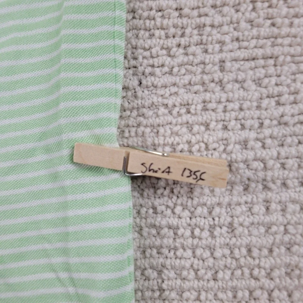 Polo Ralph Lauren Shirt‎ Mens XL Green White Striped Golf Short Sleeve Cotton